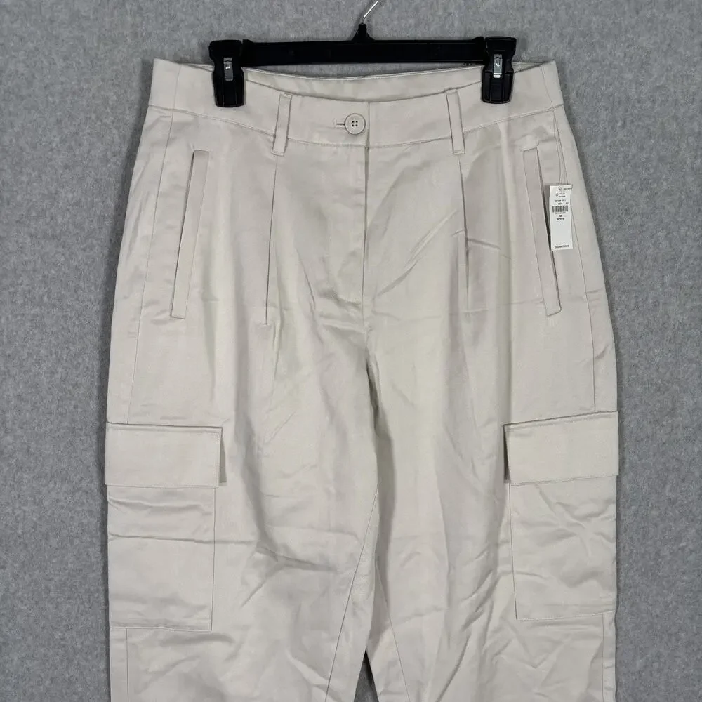 Old Navy Cargo Pants Medium Petite Cream Baggy Trouser Quiet Academia Neutrals‎